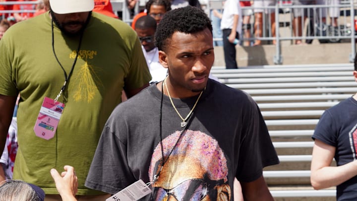 Darryn Peterson watching an Ohio State football game.