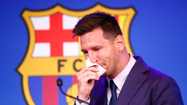 Lionel Messi of Barcelona Press Conference