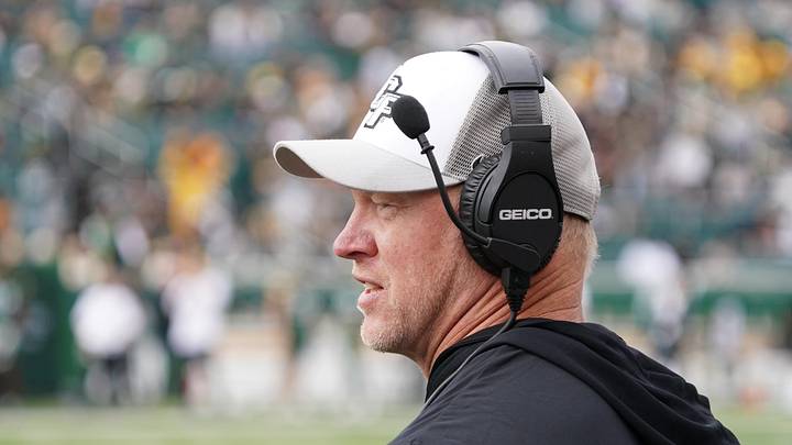Nov 1, 2025; Waco, Texas, USA; UCF Knights head coach Scott Frost on the sidelines against the Baylor Bears during the second half at McLane Stadium. Mandatory Credit: Raymond Carlin III-Imagn Images Nov 1, 2025; Waco, Texas, USA; UCF Knights head coach Scott Frost on the sidelines against the Baylor Bears during the second half at McLane Stadium. Mandatory Credit: Raymond Carlin III-Imagn Images