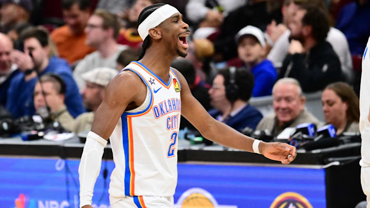 Thunder star Shai Gilgeous-Alexander is out indefinitely with an abdominal strain.