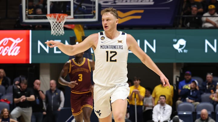 West Virginia University forward Tucker DeVries. West Virginia University forward Tucker DeVries.