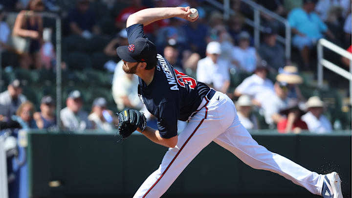 Atlanta Braves starter Ian Anderson's over the top delivery is something batters don't see often in today's game.