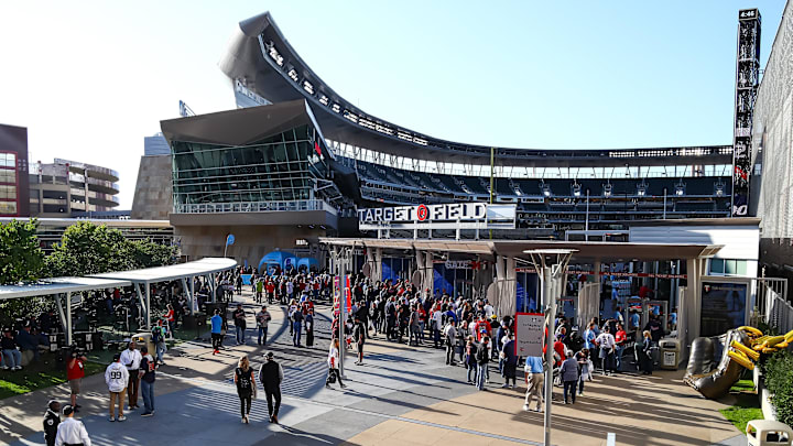 Oct 7, 2019; Minneapolis, MN, USA; Fans stand outside of Gate 34 before the start of game three of the 2019 ALDS playoff baseball series between the New York Yankees and the Minnesota Twins at Target Field. Mandatory Credit: David Berding-Imagn Images Oct 7, 2019; Minneapolis, MN, USA; Fans stand outside of Gate 34 before the start of game three of the 2019 ALDS playoff baseball series between the New York Yankees and the Minnesota Twins at Target Field. Mandatory Credit: David Berding-Imagn Images