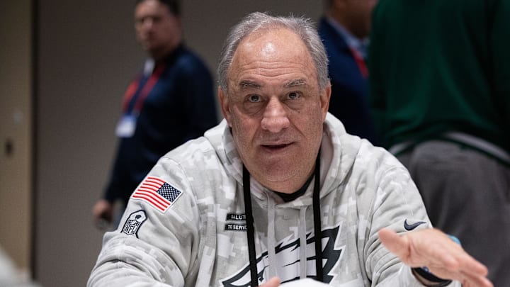 Philadelphia Eagles defensive coordinator Vic Fangio. Philadelphia Eagles defensive coordinator Vic Fangio.