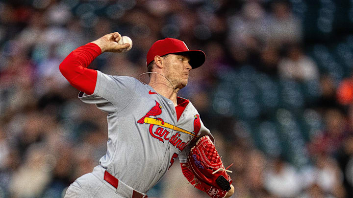 Sep 24, 2025; San Francisco, California, USA; St. Louis Cardinals starting pitcher Sonny Gray (54) delivers a pitch against the San Francisco Giants during the first inning at Oracle Park. Mandatory Credit: Neville E. Guard-Imagn Images