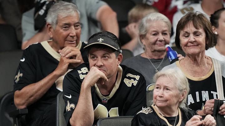 Oct 5, 2026; New Orleans, Louisiana, USA; New Orleans Saints fans react during the second half against the Atlanta Falcons at Caesars Superdome. Mandatory Credit: Matthew Hinton-Imagn Images Oct 5, 2026; New Orleans, Louisiana, USA; New Orleans Saints fans react during the second half against the Atlanta Falcons at Caesars Superdome. Mandatory Credit: Matthew Hinton-Imagn Images