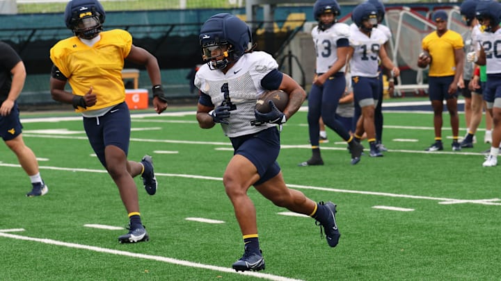 West Virginia University running back Jahiem White