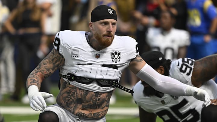 Las Vegas Raiders defensive end Maxx Crosby (98). Las Vegas Raiders defensive end Maxx Crosby (98).
