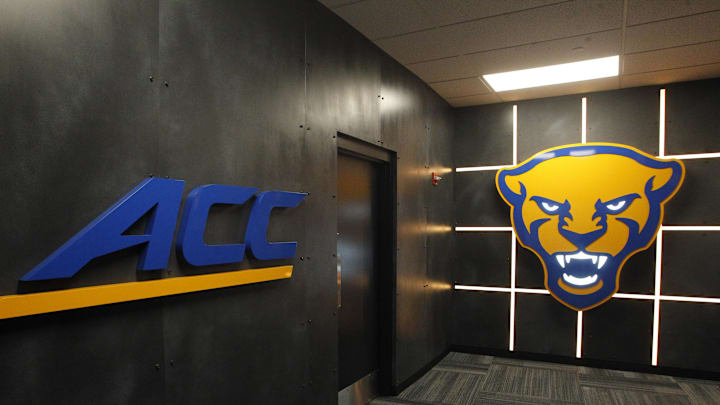Aug 31, 2019; Pittsburgh, PA, USA; The entrance to the Pittsburgh Panthers locker room is seen before a game against the Virginia Cavaliers at Heinz Field. Mandatory Credit: Charles LeClaire-Imagn Images