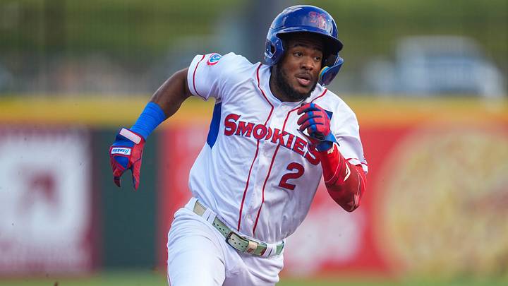 Knoxville Smokies infielder Jefferson Rojas during a minor league game between the Knoxville Smokies and Biloxi Shuckers at Covenant Health Park in Knoxville, Tenn., on July 7, 2026. Knoxville Smokies infielder Jefferson Rojas during a minor league game between the Knoxville Smokies and Biloxi Shuckers at Covenant Health Park in Knoxville, Tenn., on July 7, 2026.