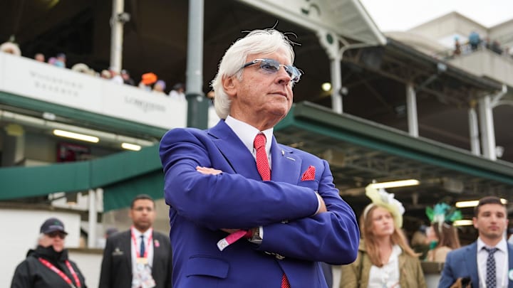 Trainer Bob Baffert watches race 10 near the chute to the track as he waits for the 2025 Kentucky Derby at Churchill Downs in Louisville, Kentucky. He has Citizen Bull in the Derby, his first time back at Churchill Downs in three years. May 3, 2025 Trainer Bob Baffert watches race 10 near the chute to the track as he waits for the 2025 Kentucky Derby at Churchill Downs in Louisville, Kentucky. He has Citizen Bull in the Derby, his first time back at Churchill Downs in three years. May 3, 2025