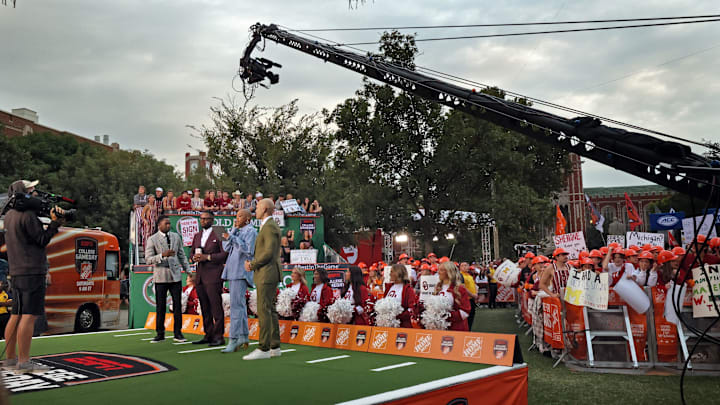 ESPN College GameDay is live ahead of the University of Oklahoma-Michigan College football game on Sep 6, 2025 in Norman.