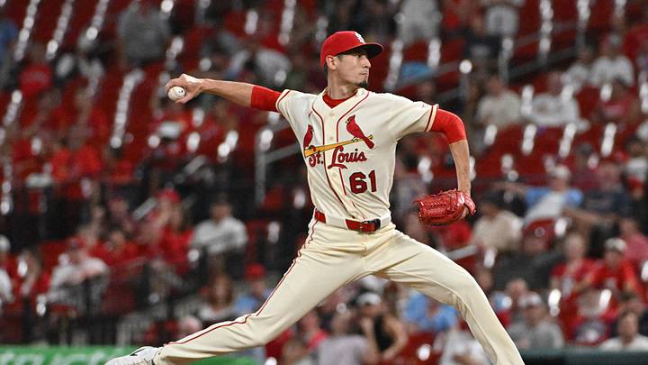 Sep 19, 2026; St. Louis, Missouri, USA; St. Louis Cardinals pitcher Riley O'Brien (61) delivers against the Washington Nationals during the tenth inning at Busch Stadium. Mandatory Credit: Jeff Le-Imagn Images Sep 19, 2026; St. Louis, Missouri, USA; St. Louis Cardinals pitcher Riley O'Brien (61) delivers against the Washington Nationals during the tenth inning at Busch Stadium. Mandatory Credit: Jeff Le-Imagn Images