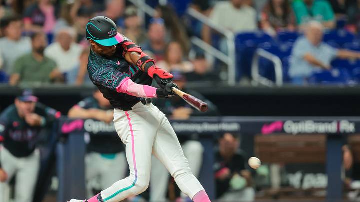 Miami Marlins left fielder Esteury Ruiz Miami Marlins left fielder Esteury Ruiz