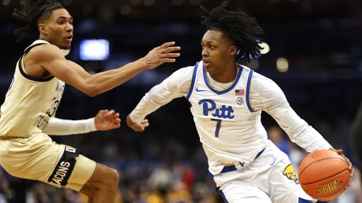 Mar 14, 2024; Washington, D.C., USA; Pittsburgh Panthers guard Carlton Carrington (7) Mar 14, 2024; Washington, D.C., USA; Pittsburgh Panthers guard Carlton Carrington (7)