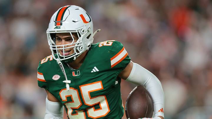 Sep 26, 2026; Miami Gardens, Florida, USA; Miami Hurricanes defensive back JJ Dunnigan (25) celebrates after recovering a fumble against the Central Michigan Chippewas during the second quarter at Hard Rock Stadium. Mandatory Credit: Sam Navarro-Imagn Images Sep 26, 2026; Miami Gardens, Florida, USA; Miami Hurricanes defensive back JJ Dunnigan (25) celebrates after recovering a fumble against the Central Michigan Chippewas during the second quarter at Hard Rock Stadium. Mandatory Credit: Sam Navarro-Imagn Images