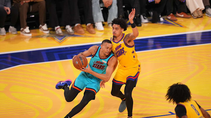 Feb 14, 2025; San Francisco, California, USA; Team G-League guard Bryce McGowens (11) of Rip City Remix controls the ball during the 2025 NBA Rising Stars Game at Chase Center. Mandatory Credit: Cary Edmondson-Imagn Images Feb 14, 2025; San Francisco, California, USA; Team G-League guard Bryce McGowens (11) of Rip City Remix controls the ball during the 2025 NBA Rising Stars Game at Chase Center. Mandatory Credit: Cary Edmondson-Imagn Images
