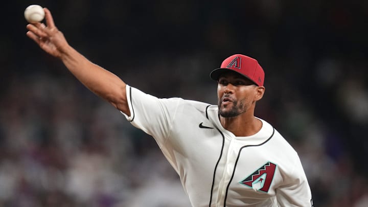 Arizona Diamondbacks right-hander Joe Ross (22) pitches against the Detroit Tigers at Chase Field on March 30, 2026.