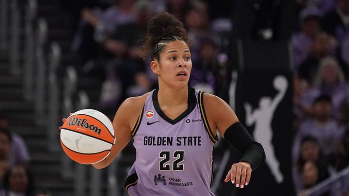 Oct 19, 2026; San Francisco, California, USA; Golden State Valkyries guard Veronica Burton (22) dribbles upcourt against the Atlanta Dream in the second quarter of game two of the 2026 WNBA Finals at Chase Center. Mandatory Credit: David Gonzales-Imagn Images Oct 19, 2026; San Francisco, California, USA; Golden State Valkyries guard Veronica Burton (22) dribbles upcourt against the Atlanta Dream in the second quarter of game two of the 2026 WNBA Finals at Chase Center. Mandatory Credit: David Gonzales-Imagn Images