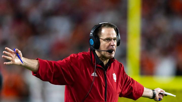 Indiana Hoosiers head coach Curt Cignetti  Mandatory Credit: Mark J. Rebilas-Imagn Images