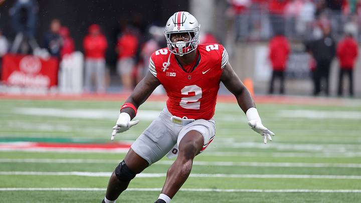 Oct 10, 2026; Columbus, Ohio, USA; Ohio State Buckeyes defensive end Kenyatta Jackson Jr. (2) runs to the line during the second quarter against the Maryland Terrapins at Ohio Stadium. Mandatory Credit: Joseph Maiorana-Imagn Images Oct 10, 2026; Columbus, Ohio, USA; Ohio State Buckeyes defensive end Kenyatta Jackson Jr. (2) runs to the line during the second quarter against the Maryland Terrapins at Ohio Stadium. Mandatory Credit: Joseph Maiorana-Imagn Images