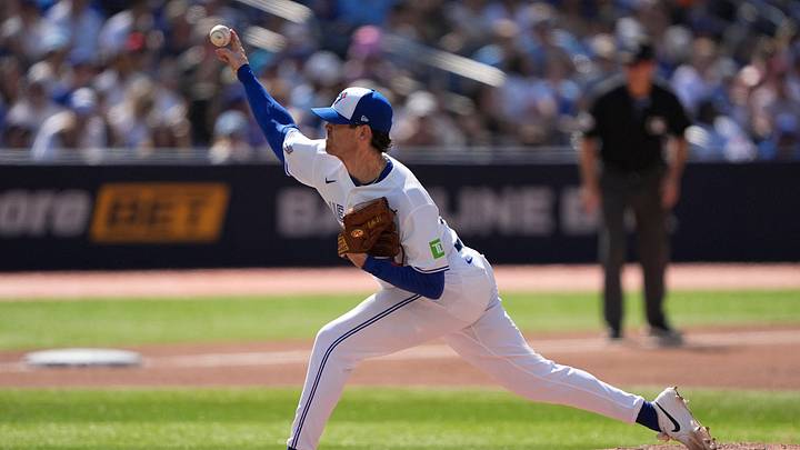 Shane Bieber pitches to the Tampa Bay Rays during the fifth inning at Rogers Centre. Shane Bieber pitches to the Tampa Bay Rays during the fifth inning at Rogers Centre.