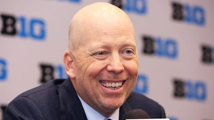 Oct 3, 2024; Rosemont, IL, USA; UCLA head coach Mick Cronin takes a question at the podium during the 2024 Big Ten Menís Basketball media day at Donald E. Stephens Convention Center. Mandatory Credit: Melissa Tamez-Imagn Images Oct 3, 2024; Rosemont, IL, USA; UCLA head coach Mick Cronin takes a question at the podium during the 2024 Big Ten Menís Basketball media day at Donald E. Stephens Convention Center. Mandatory Credit: Melissa Tamez-Imagn Images