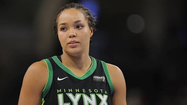 Napheesa Collier looks on during a Minnesota Lynx game.