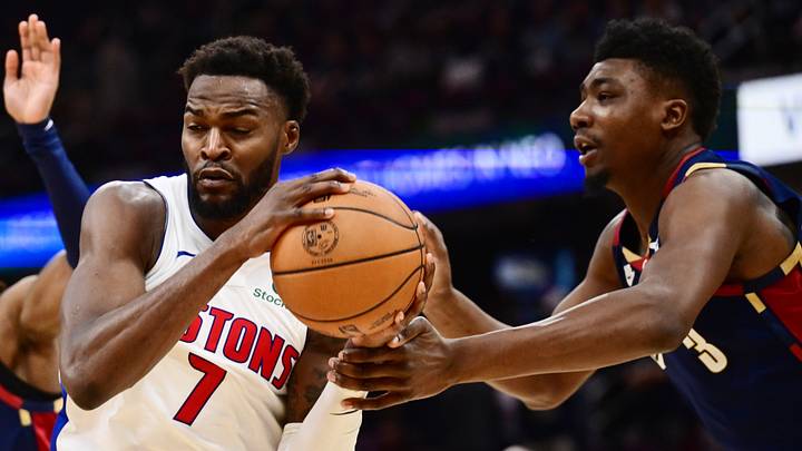 May 15, 2026; Cleveland, Ohio, USA; Detroit Pistons forward Paul Reed (7) drives to the basket against Cleveland Cavaliers center Thomas Bryant (3) during the second half in game six of the second round of the 2026 NBA Playoffs at Rocket Arena. Mandatory Credit: Ken Blaze-Imagn Images May 15, 2026; Cleveland, Ohio, USA; Detroit Pistons forward Paul Reed (7) drives to the basket against Cleveland Cavaliers center Thomas Bryant (3) during the second half in game six of the second round of the 2026 NBA Playoffs at Rocket Arena. Mandatory Credit: Ken Blaze-Imagn Images