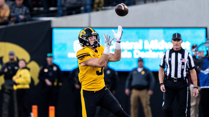 Iowa defensive back Cooper DeJean (3) 