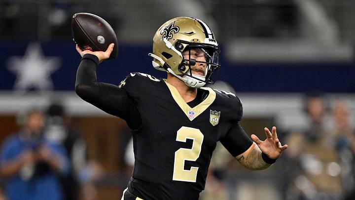 New Orleans Saints quarterback Spencer Rattler