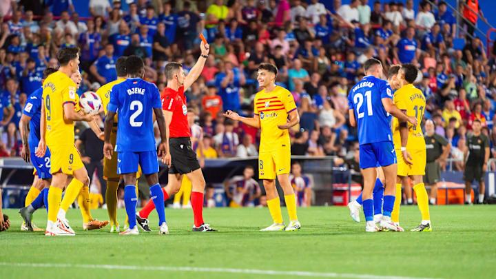 Raphinha was sent off against Getafe