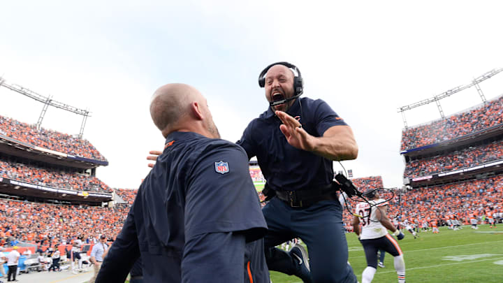 New South Carolina football wide receivers coach Mike Furrey when he was an assistant with the Chicago Bears