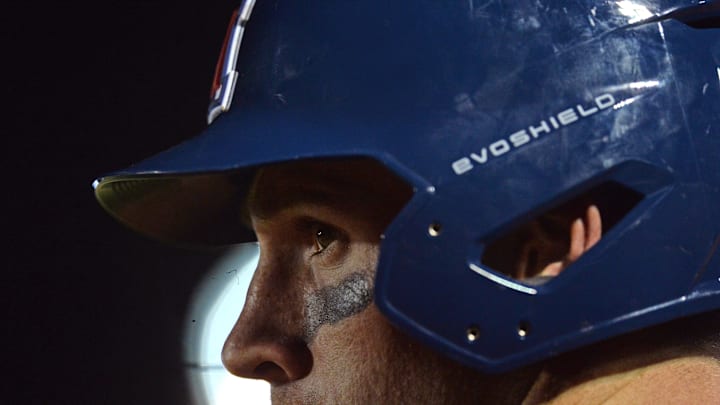 Jun 12, 2021; Tucson, AZ, USA; Arizona Wildcats third baseman Jacob Berry (15) waits on deck to bat against the Ole Miss Rebels during the seventh inning of the NCAA Baseball Tucson Super Regional at Hi Corbett Field. 