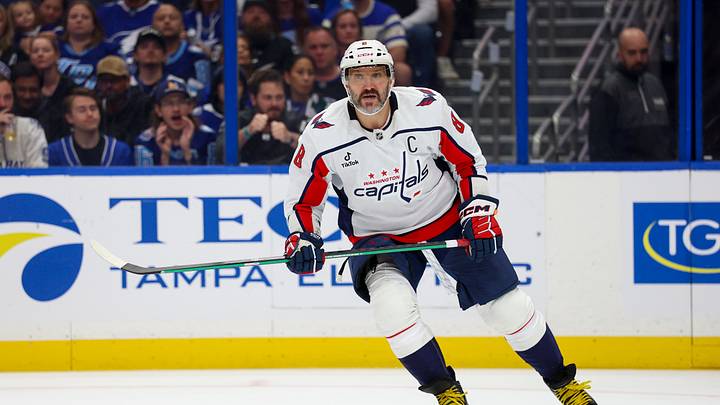 Oct 3, 2026; Tampa, Florida, USA; Washington Capitals left wing Alex Ovechkin (8) looks on against the Tampa Bay Lightning in the second period at Benchmark International Arena. Mandatory Credit: Nathan Ray Seebeck-Imagn Images Oct 3, 2026; Tampa, Florida, USA; Washington Capitals left wing Alex Ovechkin (8) looks on against the Tampa Bay Lightning in the second period at Benchmark International Arena. Mandatory Credit: Nathan Ray Seebeck-Imagn Images