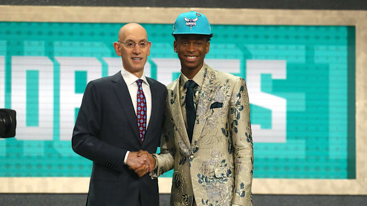 Shai Gilgeous-Alexander and Adam Silver at the 2018 NBA Draft