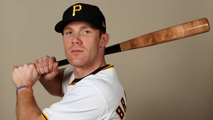 Feb 20, 2024; Bradenton, FL, USA; Pittsburgh Pirates infielder Jack Brannigan (83) poses for a photo during photo day at Pirate City. Mandatory Credit: Kim Klement Neitzel-USA TODAY Sports Feb 20, 2024; Bradenton, FL, USA; Pittsburgh Pirates infielder Jack Brannigan (83) poses for a photo during photo day at Pirate City. Mandatory Credit: Kim Klement Neitzel-USA TODAY Sports
