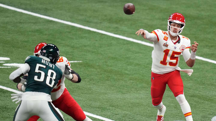 Kansas City Chiefs quarterback Patrick Mahomes threw two back-breaking interceptions in the first half.