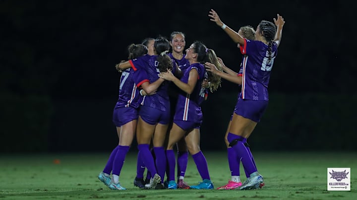 TCU Celebrating goal against Texas A&M