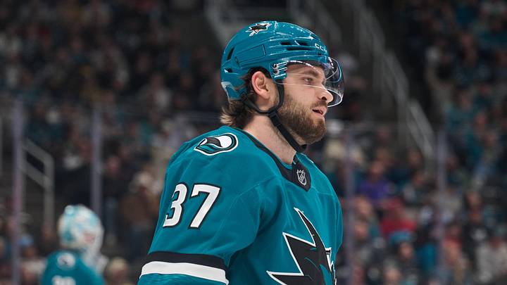 Jan 11, 2026; San Jose, California, USA; San Jose Sharks defenseman Timothy Liljegren (37) reacts after being called for a penalty against the Vegas Golden Knights during the first period at SAP Center at San Jose. Mandatory Credit: Robert Edwards-Imagn Images Jan 11, 2026; San Jose, California, USA; San Jose Sharks defenseman Timothy Liljegren (37) reacts after being called for a penalty against the Vegas Golden Knights during the first period at SAP Center at San Jose. Mandatory Credit: Robert Edwards-Imagn Images