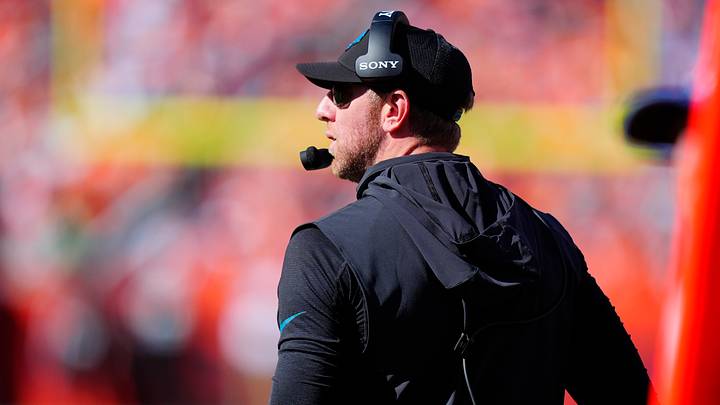Sep 20, 2026; Denver, Colorado, USA; Jacksonville Jaguars head coach Liam Coen on the sidelines against the Denver Broncos during the first half at Empower Field at Mile High. Mandatory Credit: Ron Chenoy-Imagn Images Sep 20, 2026; Denver, Colorado, USA; Jacksonville Jaguars head coach Liam Coen on the sidelines against the Denver Broncos during the first half at Empower Field at Mile High. Mandatory Credit: Ron Chenoy-Imagn Images