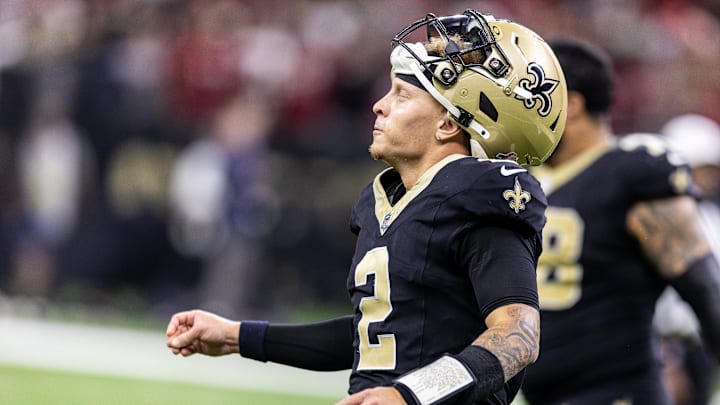 New Orleans Saints quarterback Spencer Rattler