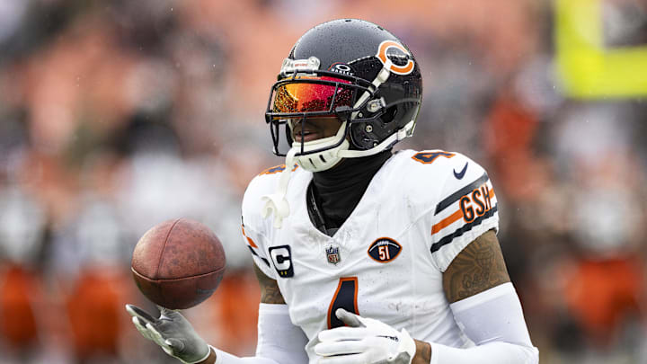 Dec 17, 2023; Cleveland, Ohio, USA; Chicago Bears safety Eddie Jackson (4) catches the ball during