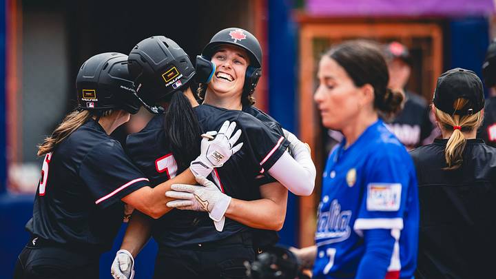 Canada opened up the tournament with an extra-inning victory over Italy. Canada opened up the tournament with an extra-inning victory over Italy.
