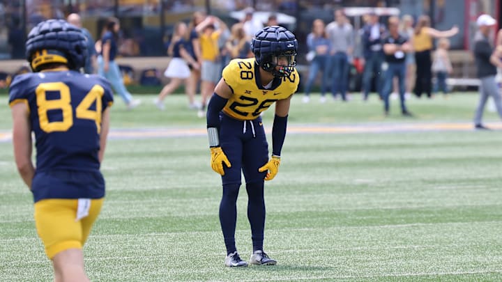 West Virginia University defensive back Aden Tagaloa-Nelson West Virginia University defensive back Aden Tagaloa-Nelson