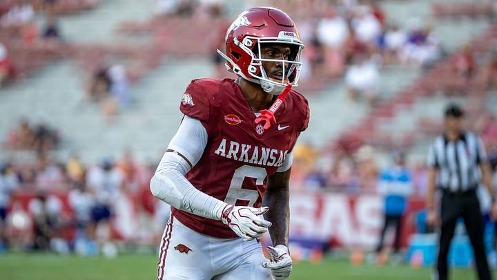 Arkansas Razorbacks wide receiver Chris Marshall during the second half of the season opener against North Alabama. Arkansas Razorbacks wide receiver Chris Marshall during the second half of the season opener against North Alabama.