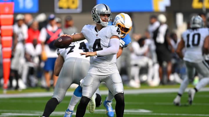  Las Vegas Raiders quarterback Derek Carr.