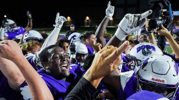 The Brownsburg Bulldogs celebrate Friday, Sept. 25, 2026, after defeating the Westfield Shamrocks, 38-14, earlier this season. The Bulldogs have continued to roll ever since, and they enter the final week of the regular season firmly in control in the Hoosier State. The Brownsburg Bulldogs celebrate Friday, Sept. 25, 2026, after defeating the Westfield Shamrocks, 38-14, earlier this season. The Bulldogs have continued to roll ever since, and they enter the final week of the regular season firmly in control in the Hoosier State.