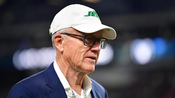 Nov 12, 2023; Paradise, Nevada, USA; New York Jets owner Woody Johnson in attendance at Allegiant Stadium.