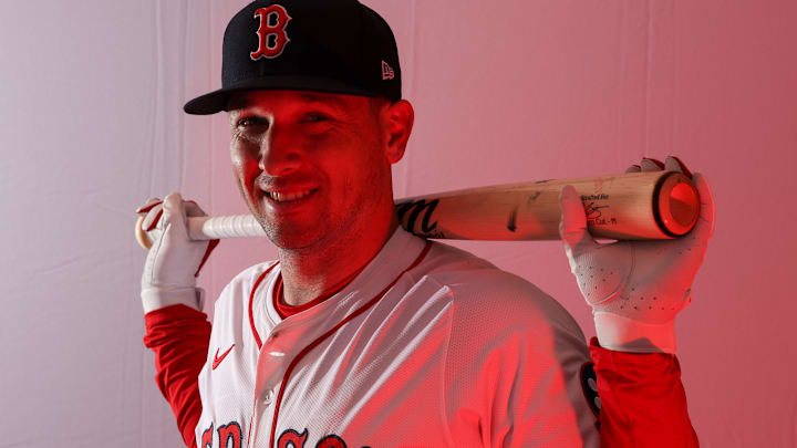 Feb 18, 2025; Lee County, FL, USA; Boston Red Sox third base Alex Bregman (2) participates in media day at JetBlue Park at Fenway South. Mandatory Credit: Nathan Ray Seebeck-Imagn Images Feb 18, 2025; Lee County, FL, USA; Boston Red Sox third base Alex Bregman (2) participates in media day at JetBlue Park at Fenway South. Mandatory Credit: Nathan Ray Seebeck-Imagn Images